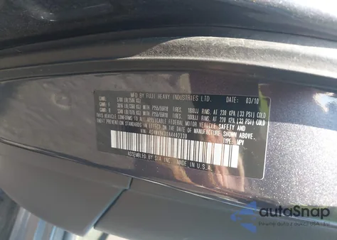 2010 Subaru Tribeca 3.6R Touring из США, поврежденный, VIN 4S4WX9KD2A4402330